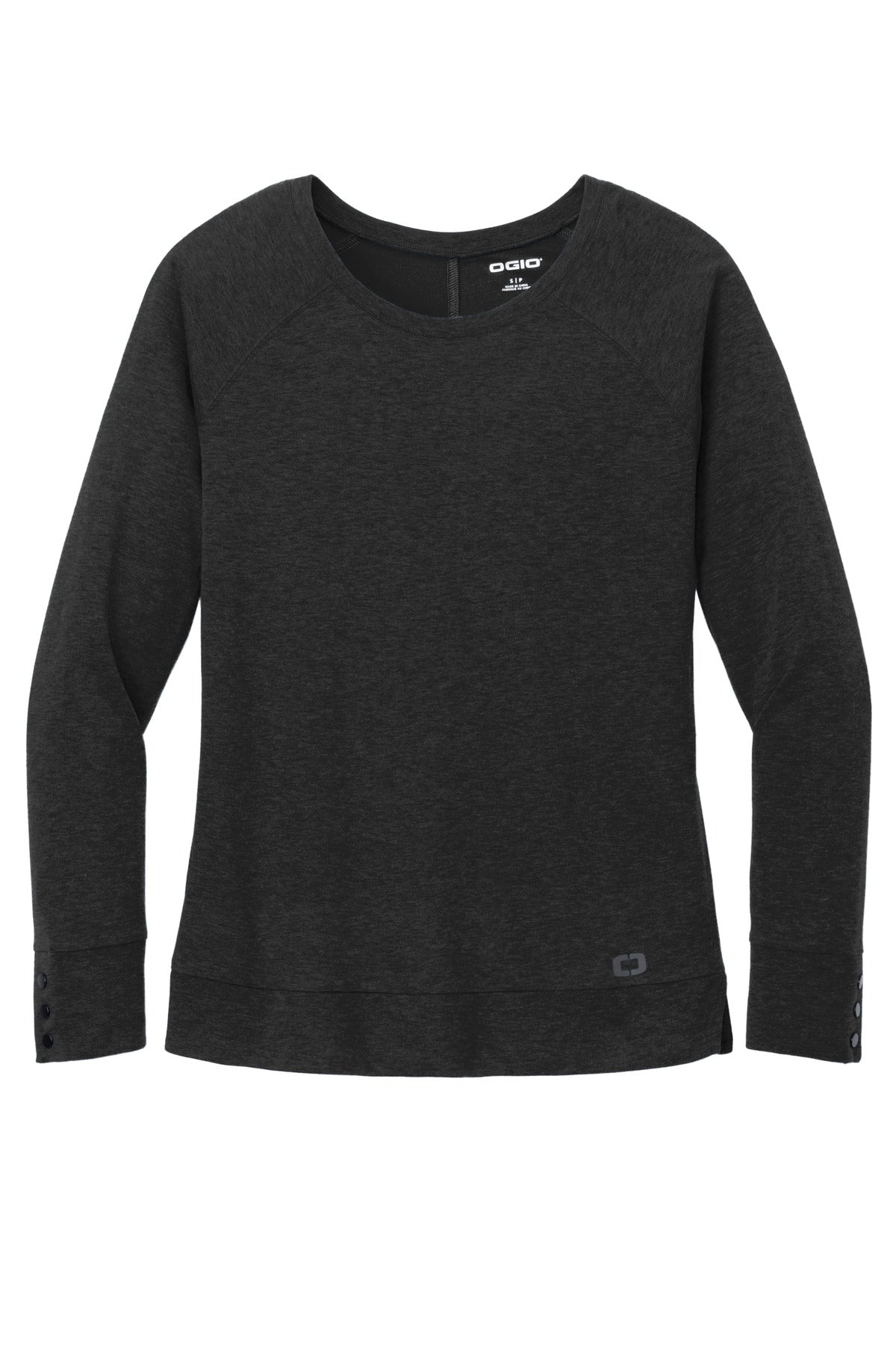  Kavio! Girls 7-16 French Terry Raw Edge Raglan High-Low Long  Sleeve Ht.Charcoal S: Clothing, Shoes & Jewelry