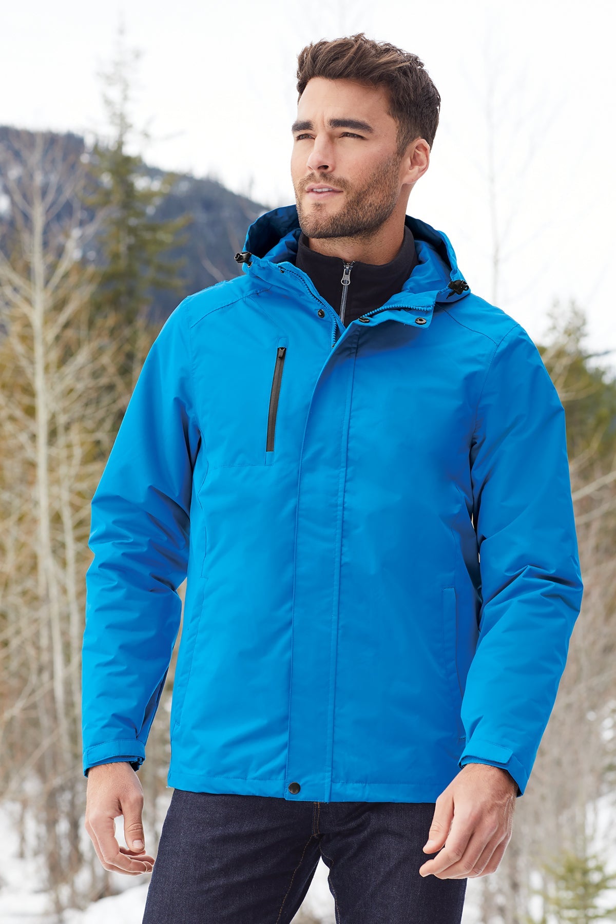 Custom printed rain jacket for teams or events