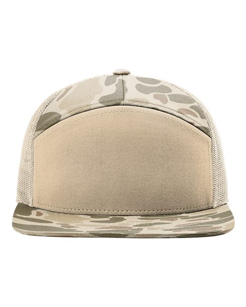 Printed Seven-Panel Trucker Cap