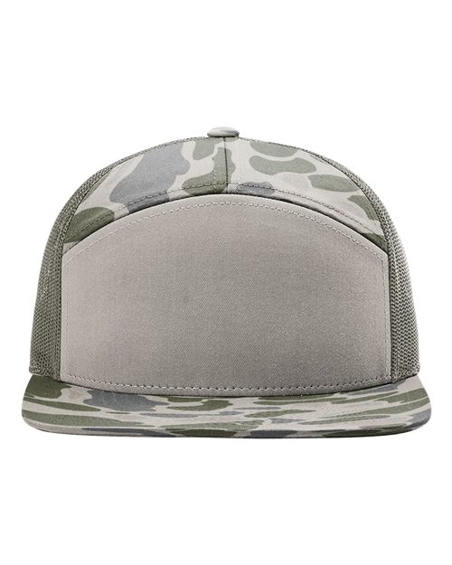 Printed Seven-Panel Trucker Cap