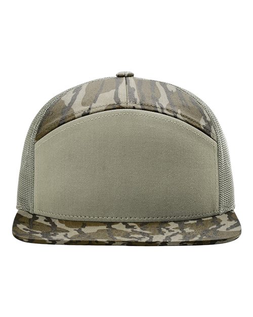 Printed Seven-Panel Trucker Cap
