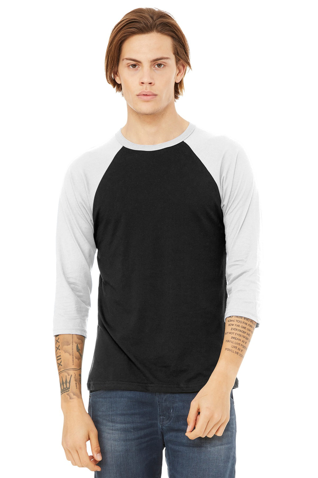 Bella + Canvas BC3200 BELLA+CANVAS  Unisex 3/4-Sleeve Baseball Tee