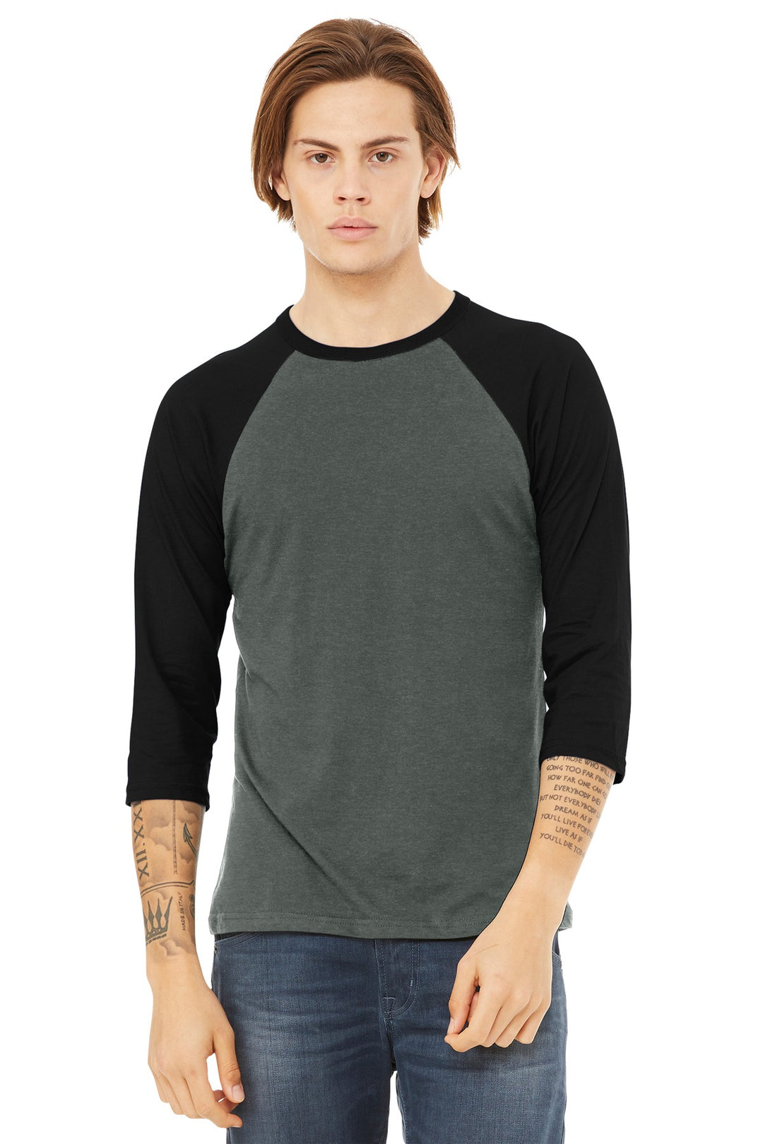 Bella + Canvas BC3200 BELLA+CANVAS  Unisex 3/4-Sleeve Baseball Tee