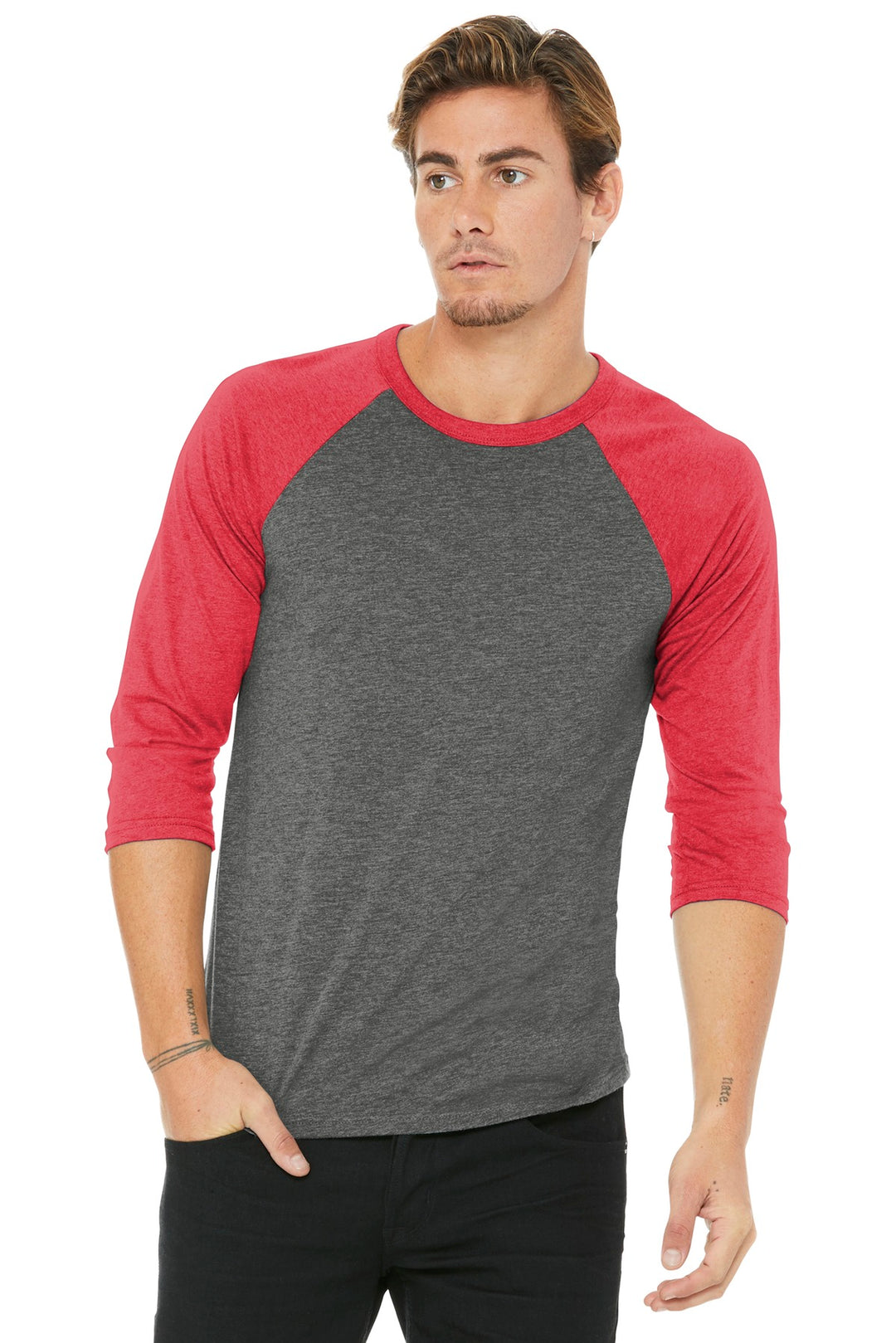 Bella + Canvas BC3200 BELLA+CANVAS  Unisex 3/4-Sleeve Baseball Tee