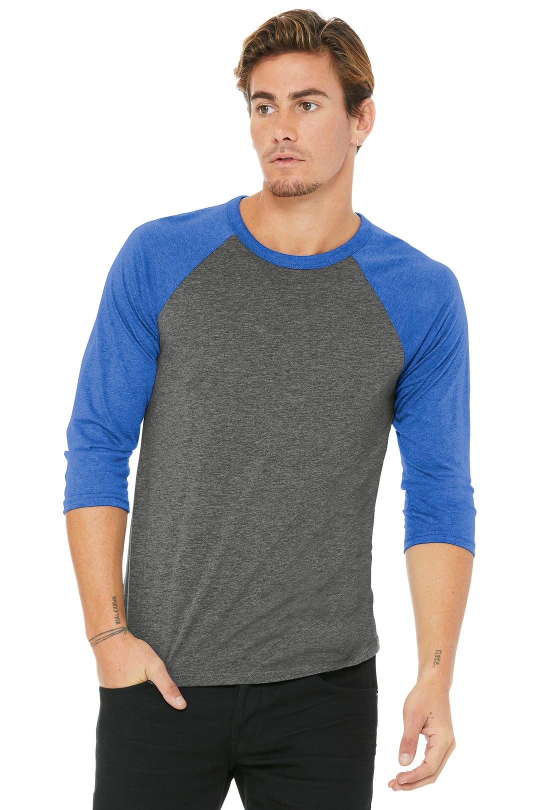 Bella + Canvas BC3200 BELLA+CANVAS  Unisex 3/4-Sleeve Baseball Tee