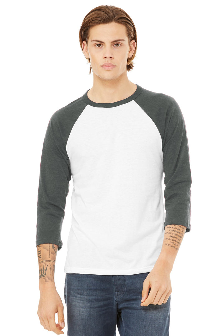 Bella + Canvas BC3200 BELLA+CANVAS  Unisex 3/4-Sleeve Baseball Tee