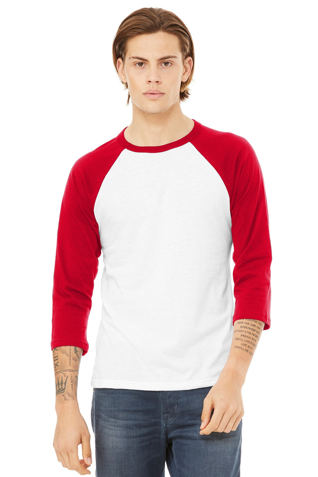 Bella + Canvas BC3200 BELLA+CANVAS  Unisex 3/4-Sleeve Baseball Tee