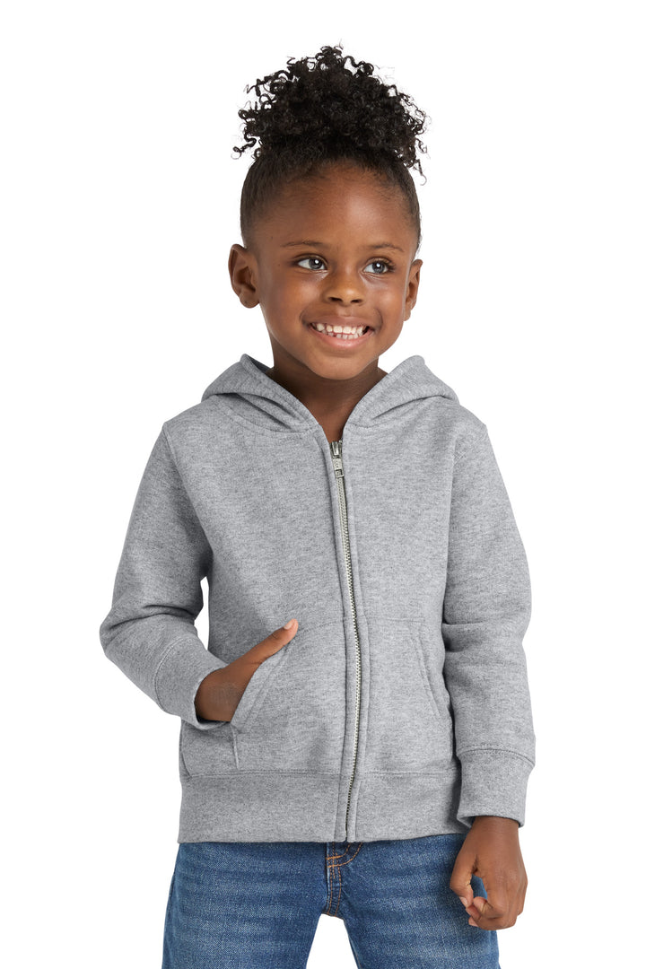 Port &amp; Co Toddler Core Fleece Full-Zip Hooded Sweatshirt