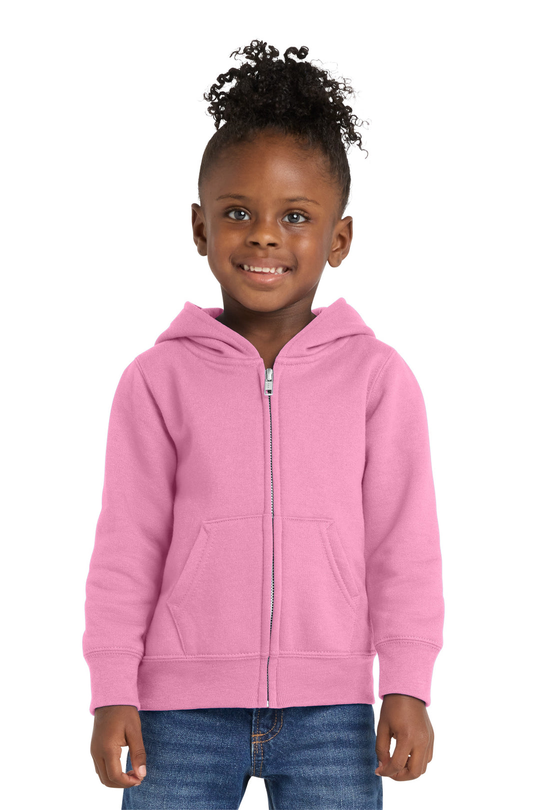 Port &amp; Co Toddler Core Fleece Full-Zip Hooded Sweatshirt