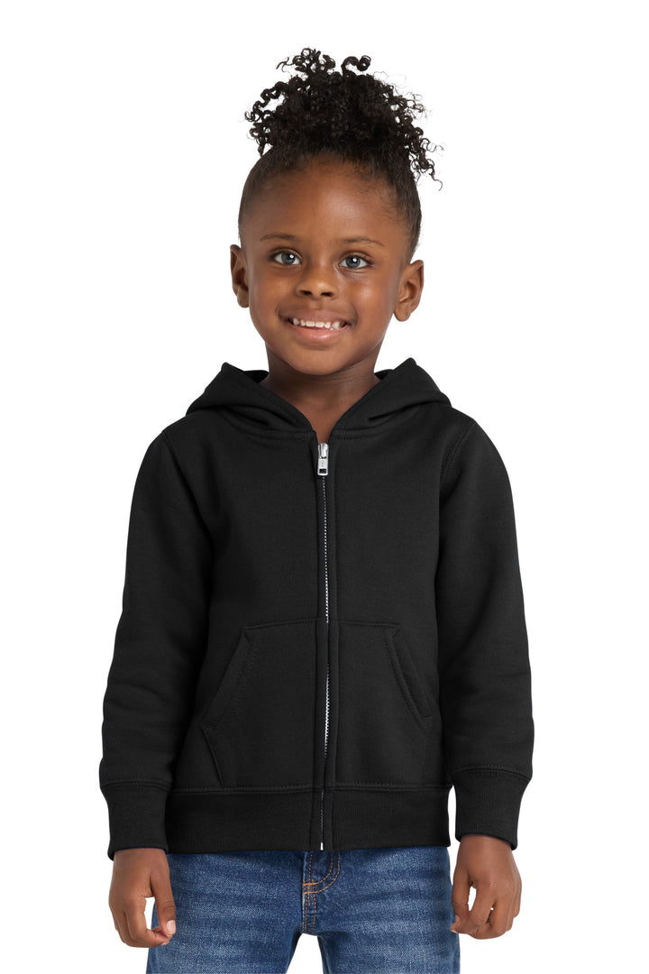 Port &amp; Co Toddler Core Fleece Full-Zip Hooded Sweatshirt