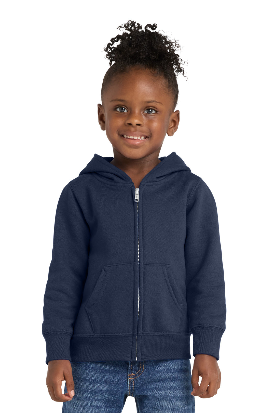 Port &amp; Co Toddler Core Fleece Full-Zip Hooded Sweatshirt