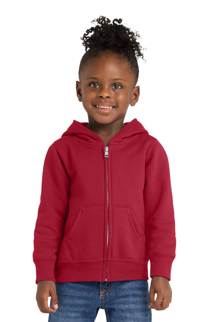 Port &amp; Co Toddler Core Fleece Full-Zip Hooded Sweatshirt