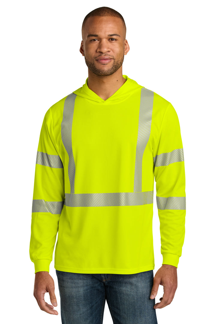CornerStone ANSI 107 Class 3 Long Sleeve Segmented Tape Hooded Tee