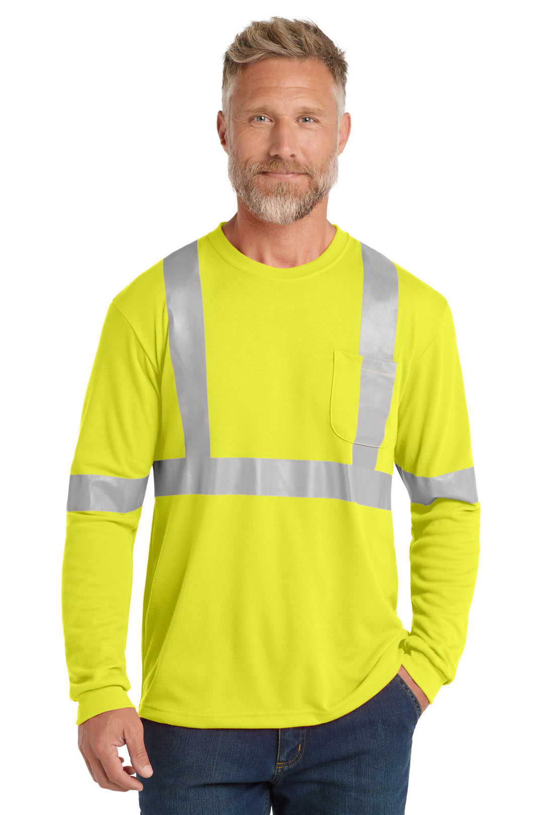 CornerStone ANSI 107 Class 2 Long Sleeve Safety T-Shirt