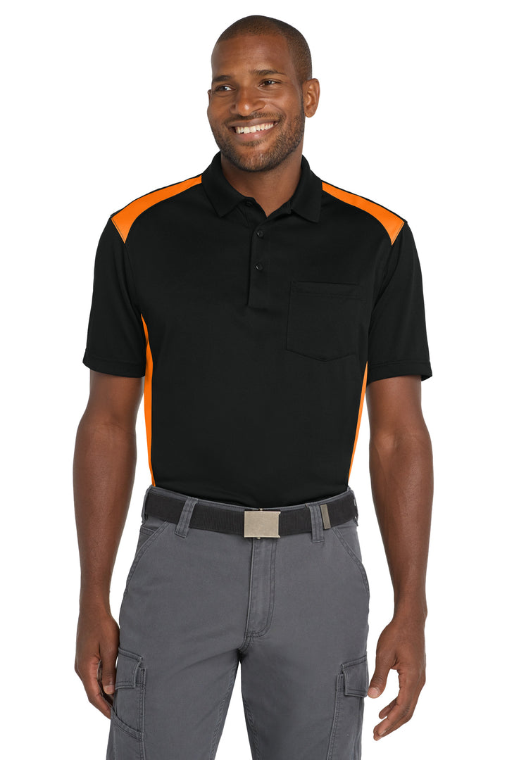 CornerStone Select Snag-Proof Two Way Colorblock Pocket Polo