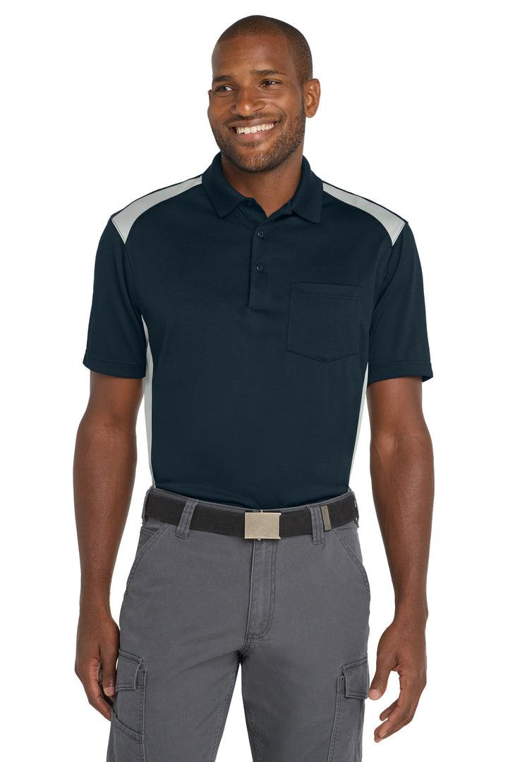 CornerStone Select Snag-Proof Two Way Colorblock Pocket Polo