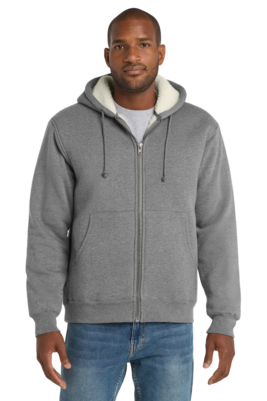 CornerStone Heavyweight Sherpa-Lined Hooded Fleece Jacket