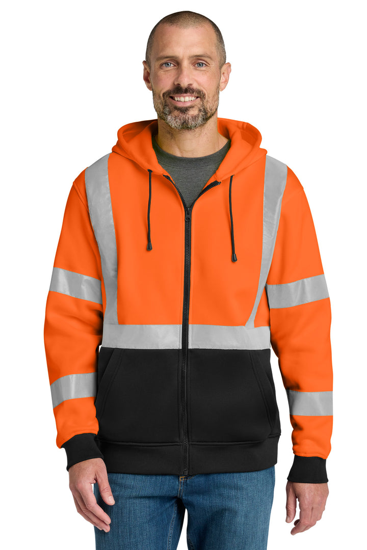 CornerStone A107 Class 3 Heavy-Duty Fleece Full-Zip Hoodie