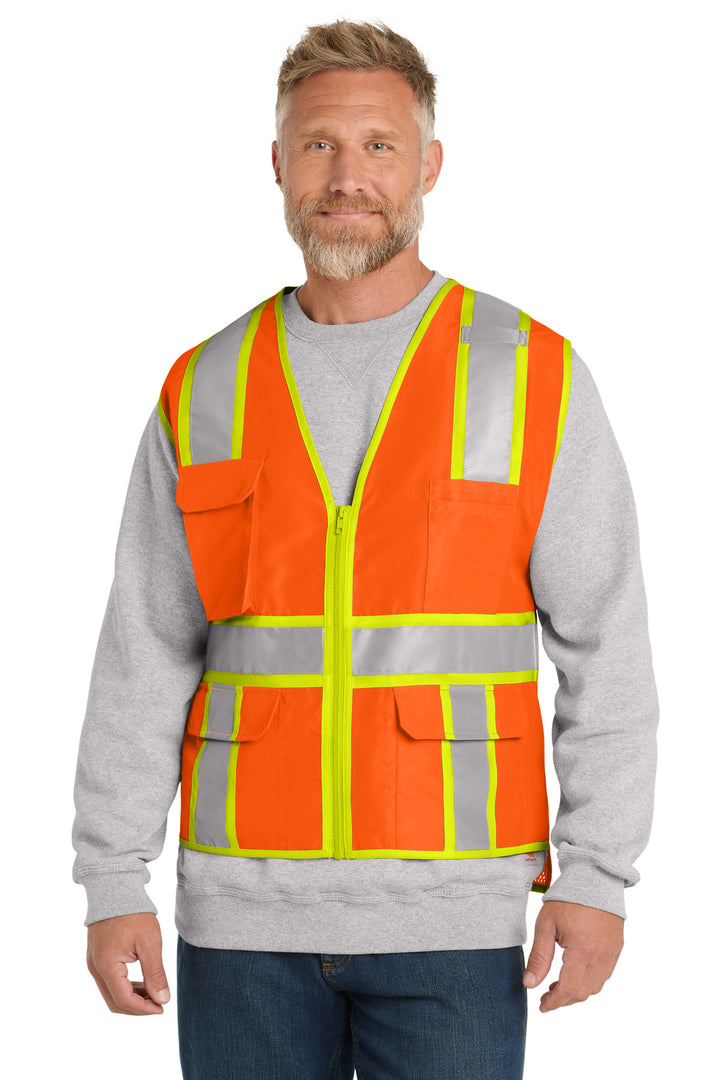 CornerStone ANSI 107 Class 2 Surveyor Zippered Two-Tone Vest