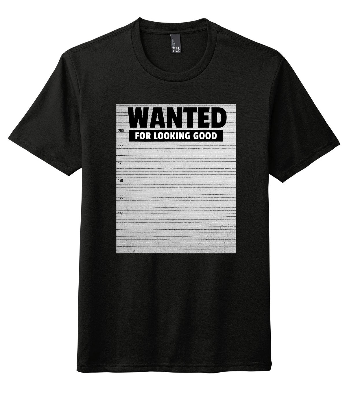 District Perfect Tri DTG Wanted Mug Shot T-shirt