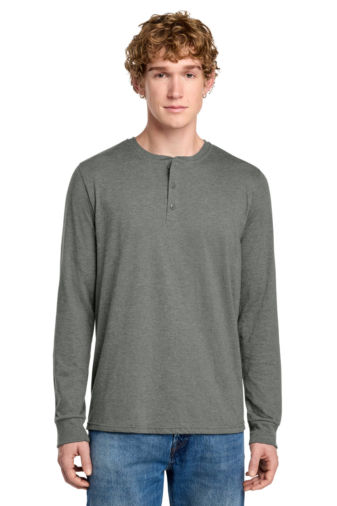 District Perfect Tri   Long Sleeve Henley