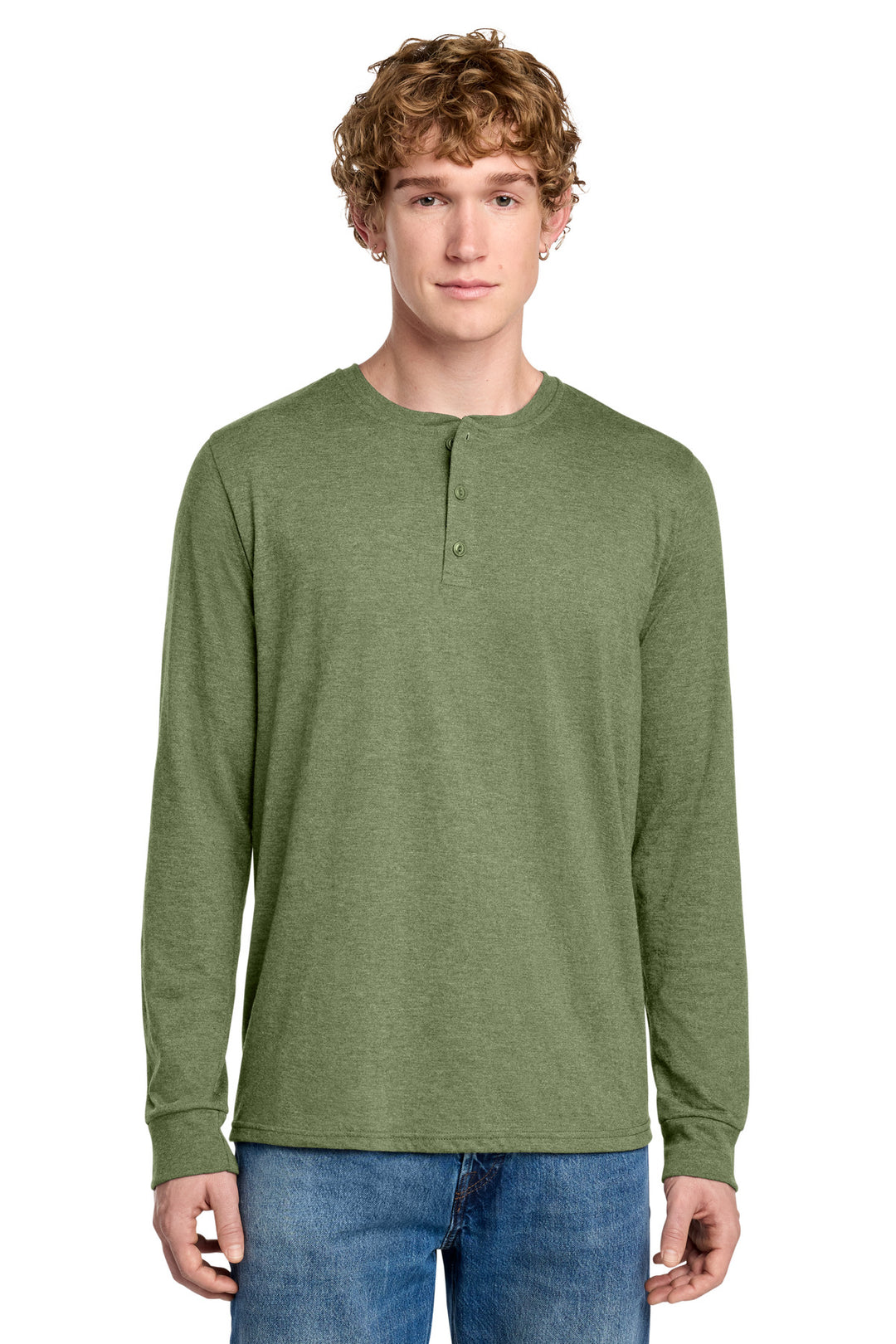 District Perfect Tri   Long Sleeve Henley