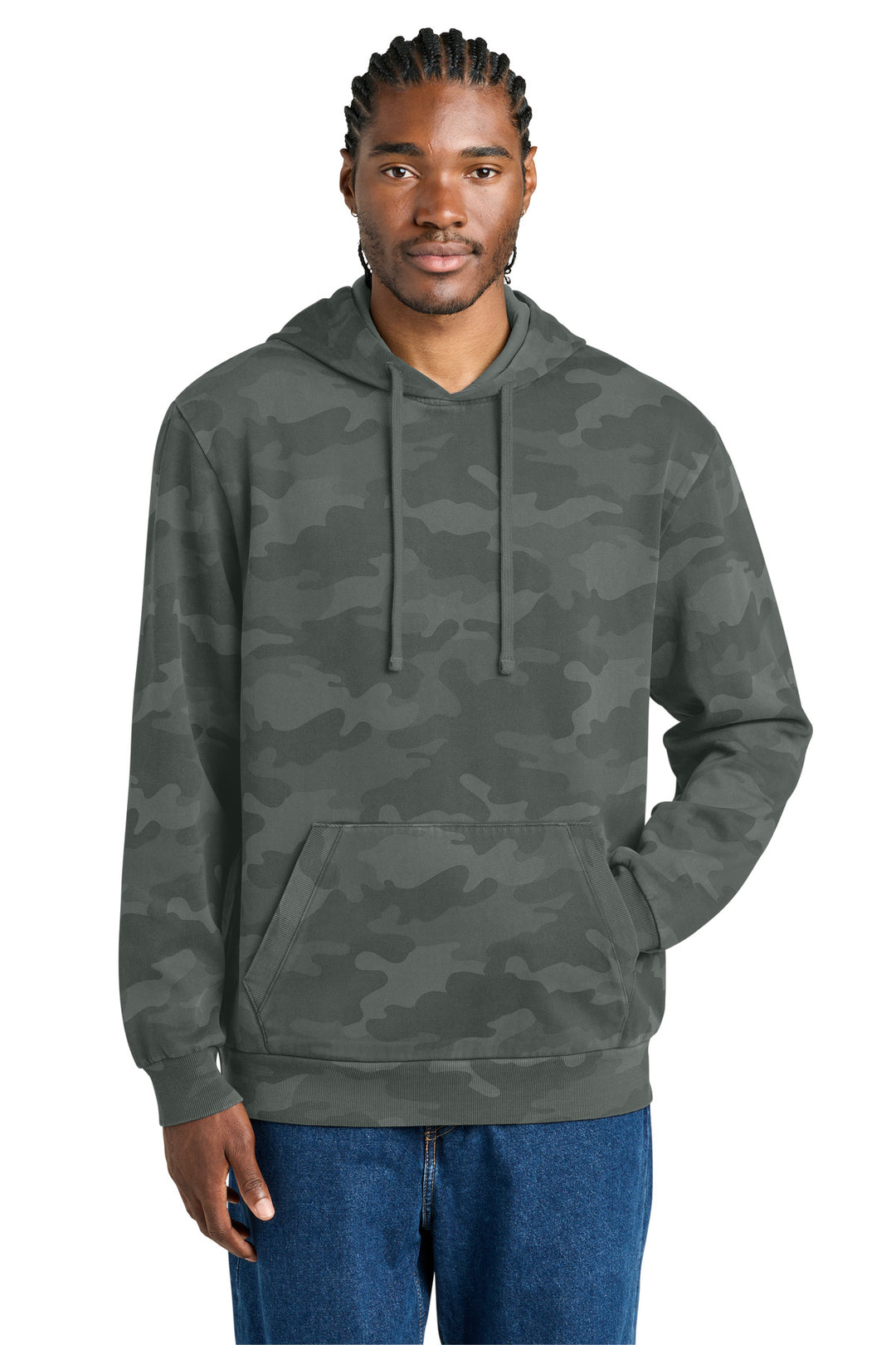 District Wash   Camo Fleece Hoodie
