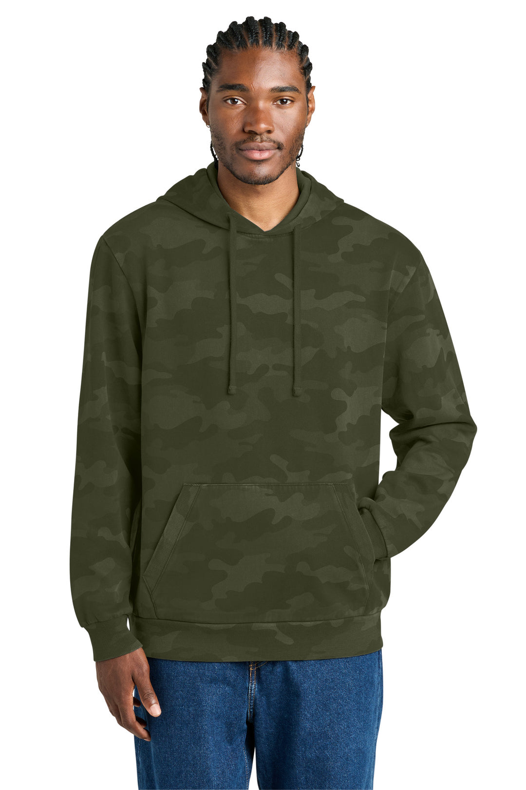District Wash   Camo Fleece Hoodie