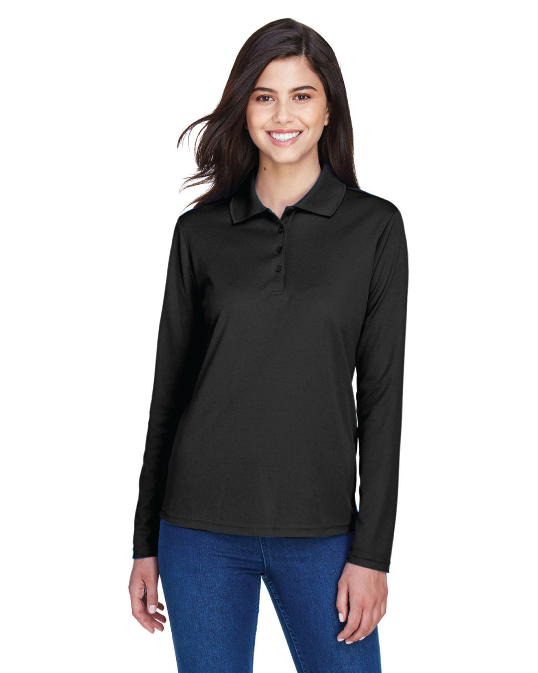 Johnson Family Equine Hospital Ladies' Performance Long-Sleeve Piqué Polo