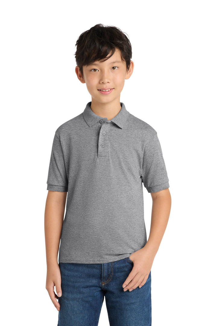 Port &amp; Co Youth Core Blend Jersey Knit Polo