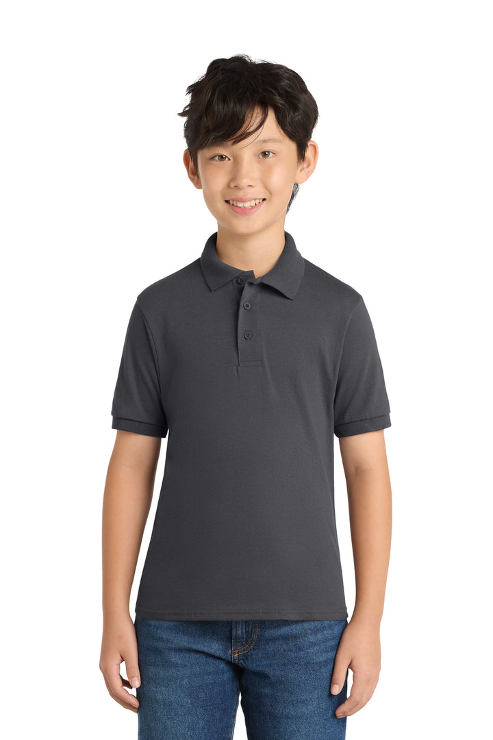Port &amp; Co Youth Core Blend Jersey Knit Polo