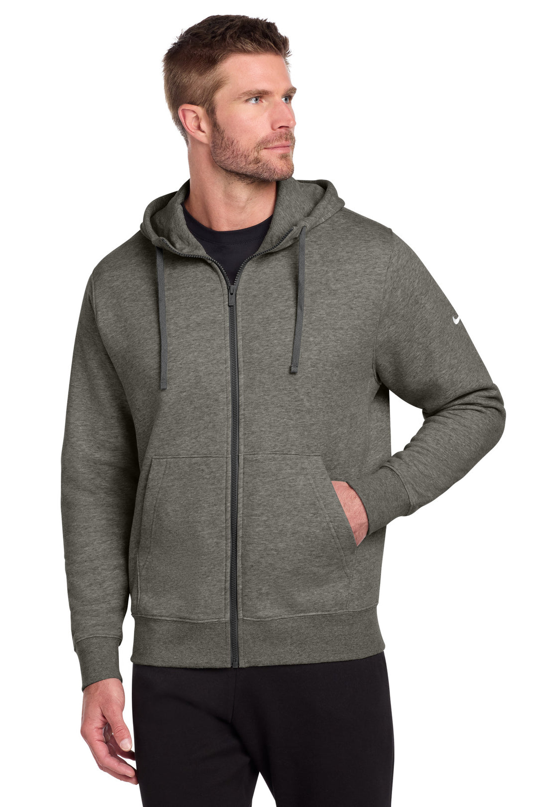 Nike NKDR1513 Club Fleece Sleeve Swoosh Full-Zip Hoodie
