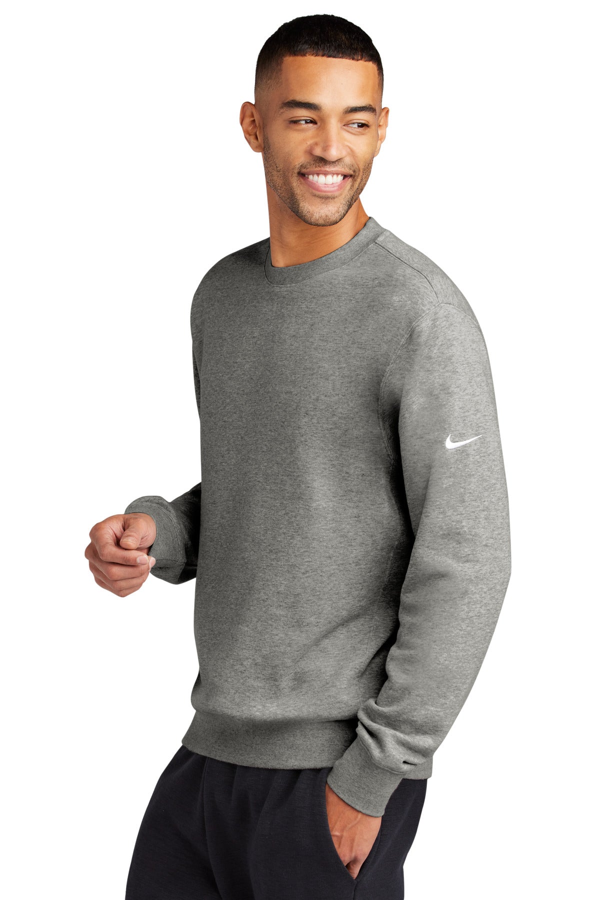 Nike Club Fleece Sleeve Swoosh Crew NKFD9863