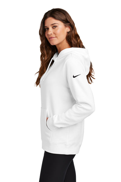 Nike Ladies Club Fleece Sleeve Swoosh Pullover Hoodie NKFD9889