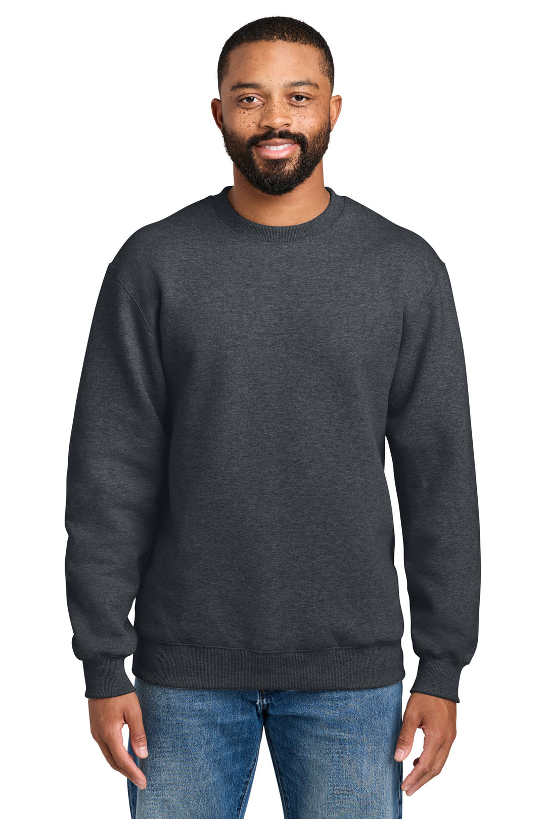 Port &amp; Co Foundation Fleece Pullover Crewneck Sweatshirt