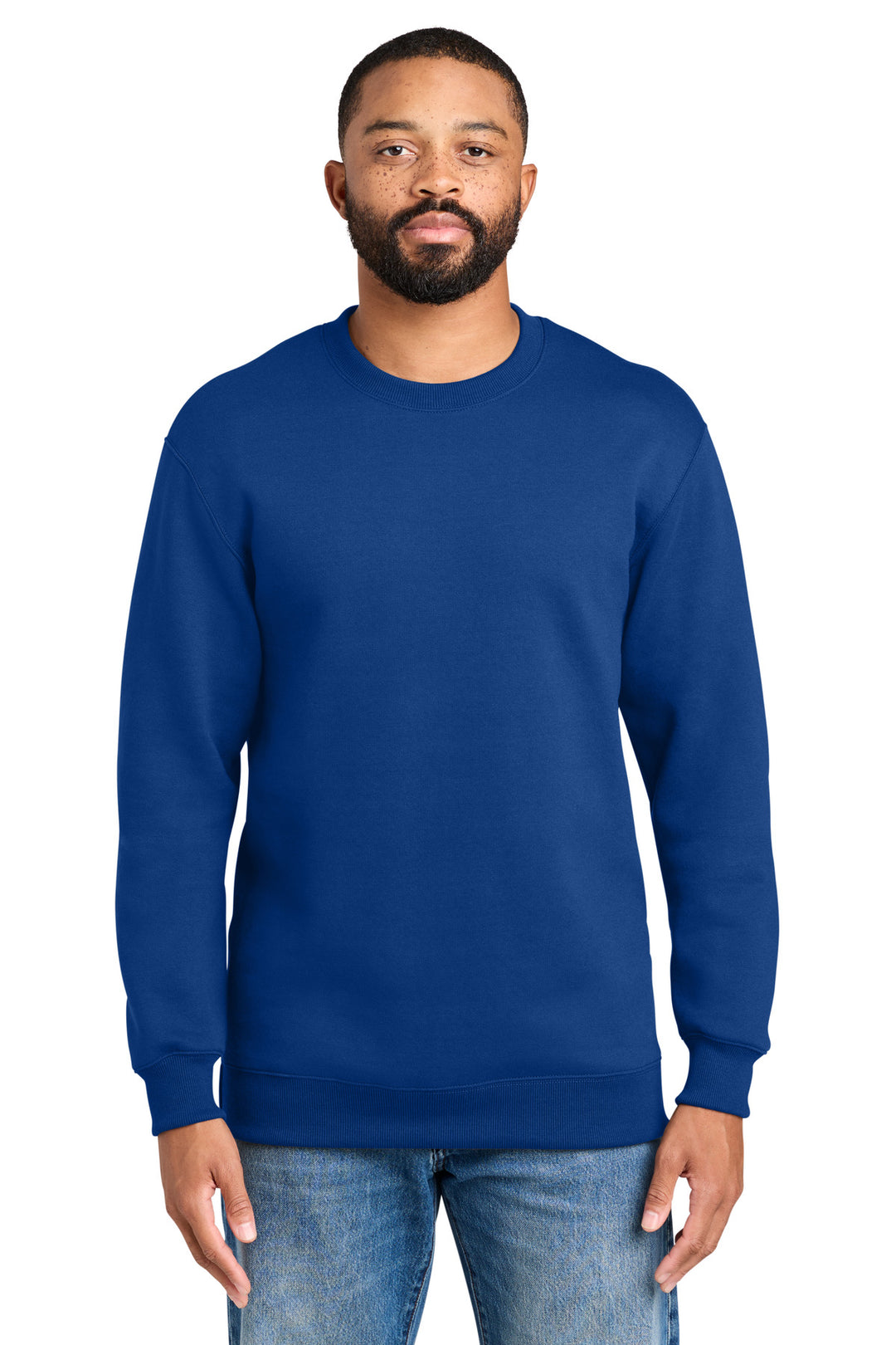 Port &amp; Co Foundation Fleece Pullover Crewneck Sweatshirt