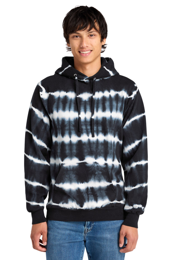 Port &amp; Co Allover Stripe Tie-Dye Fleece