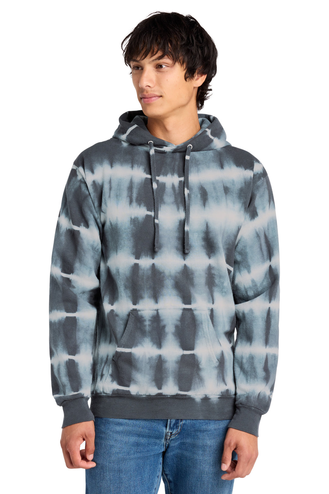 Port &amp; Co Allover Stripe Tie-Dye Fleece
