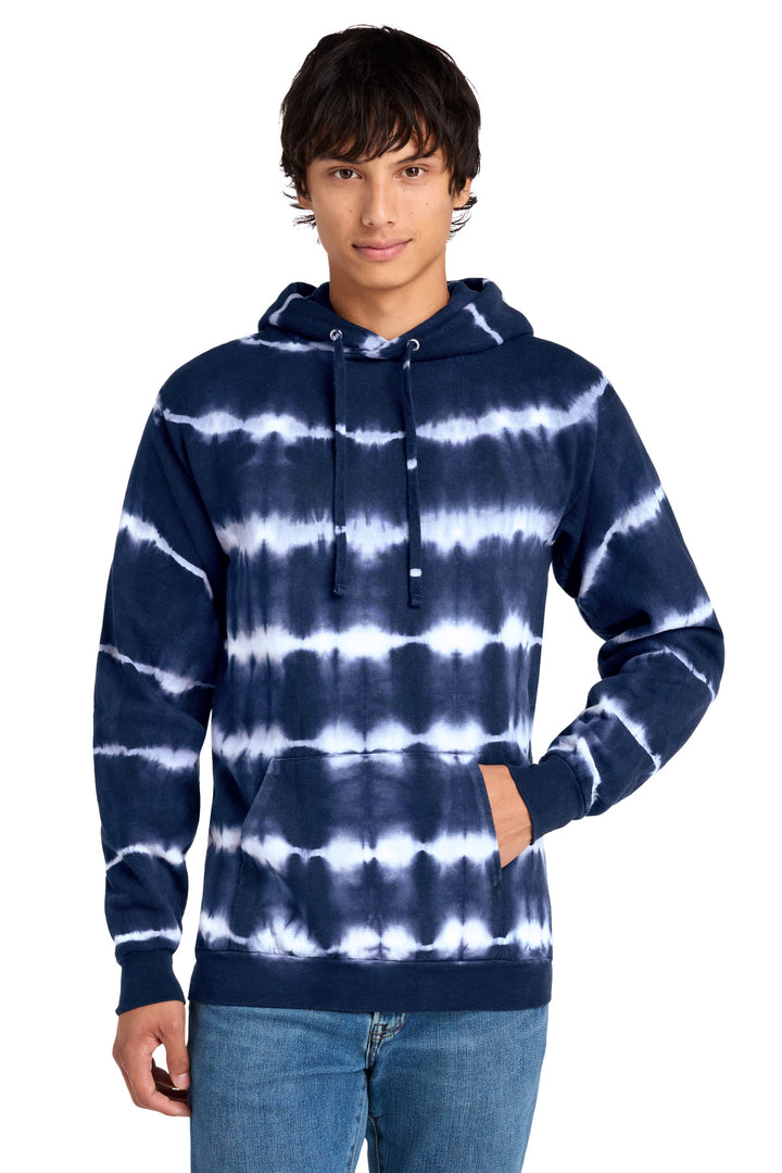 Port &amp; Co Allover Stripe Tie-Dye Fleece