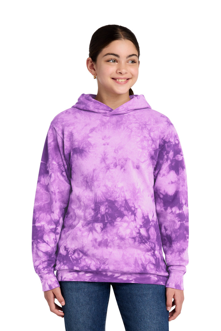 Port &amp; Co Youth Crystal Tie-Dye Pullover Hoodie