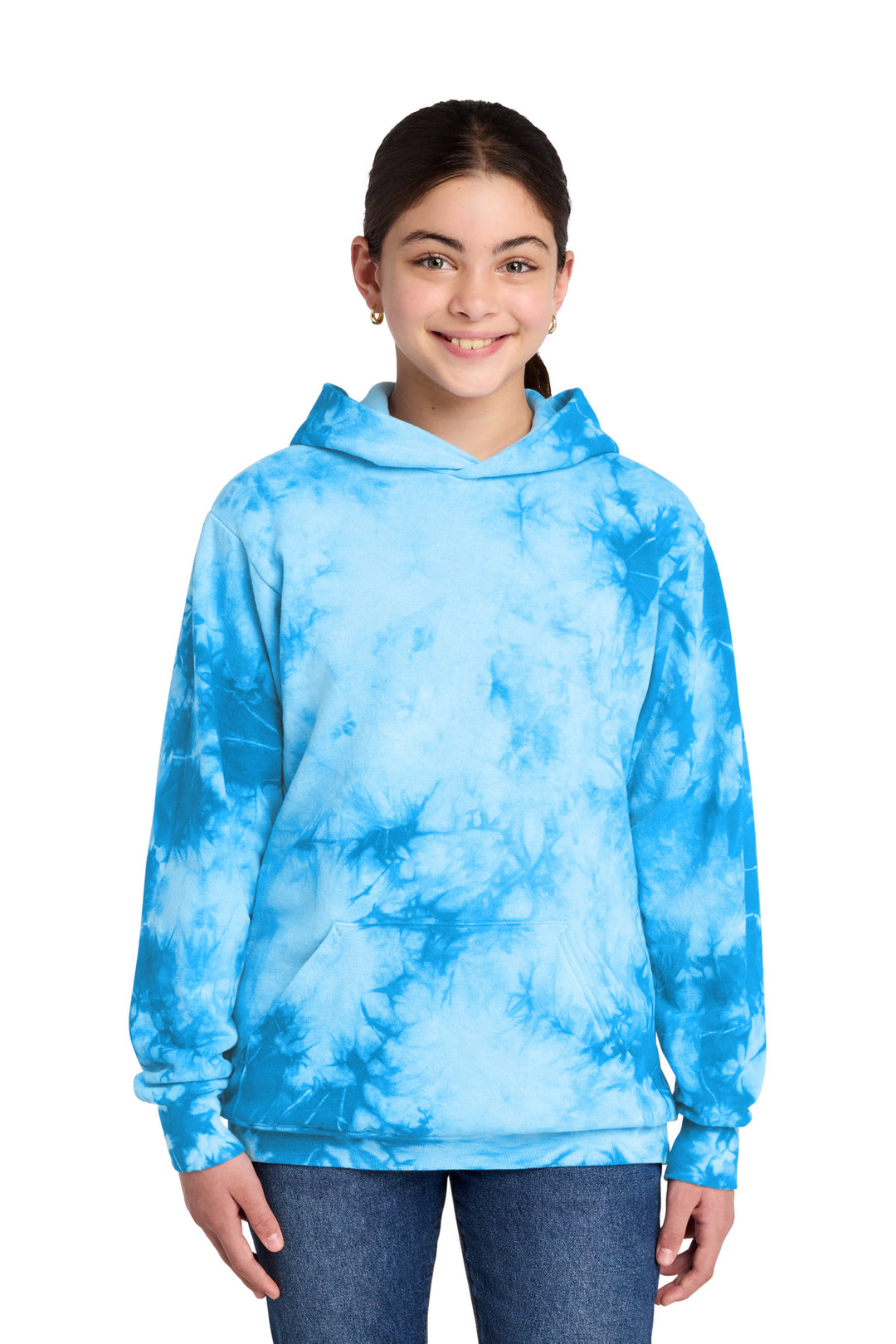 Port &amp; Co Youth Crystal Tie-Dye Pullover Hoodie