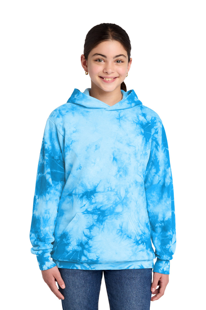 Port &amp; Co Youth Crystal Tie-Dye Pullover Hoodie