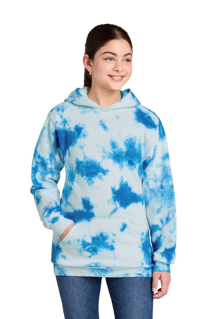 Port &amp; Co Youth Crystal Tie-Dye Pullover Hoodie