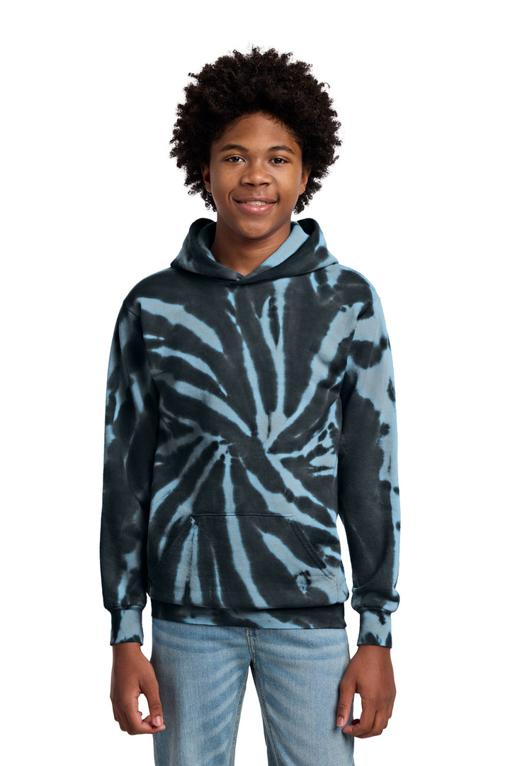 Port &amp; Co Youth Tie-Dye Pullover Hooded Sweatshirt