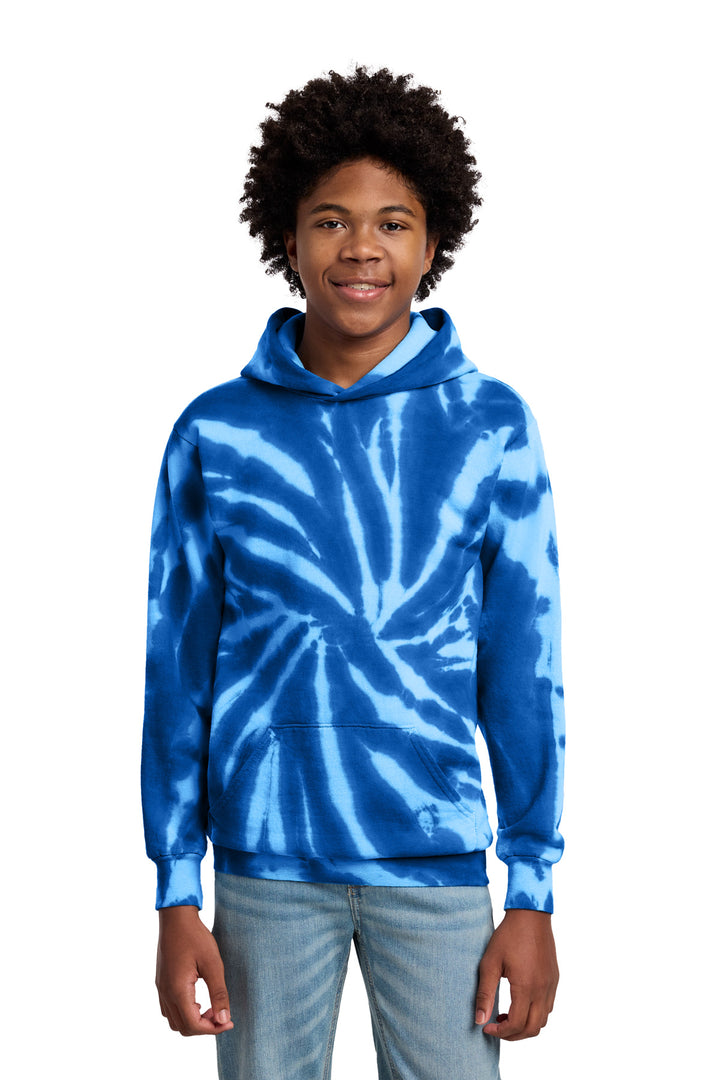 Port &amp; Co Youth Tie-Dye Pullover Hooded Sweatshirt