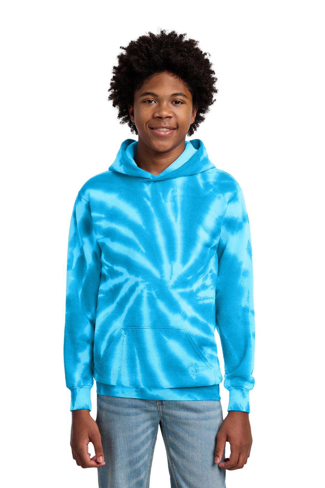 Port &amp; Co Youth Tie-Dye Pullover Hooded Sweatshirt