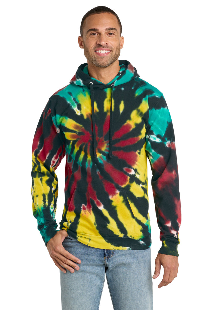 Port &amp; Co Tie-Dye Pullover Hooded Sweatshirt