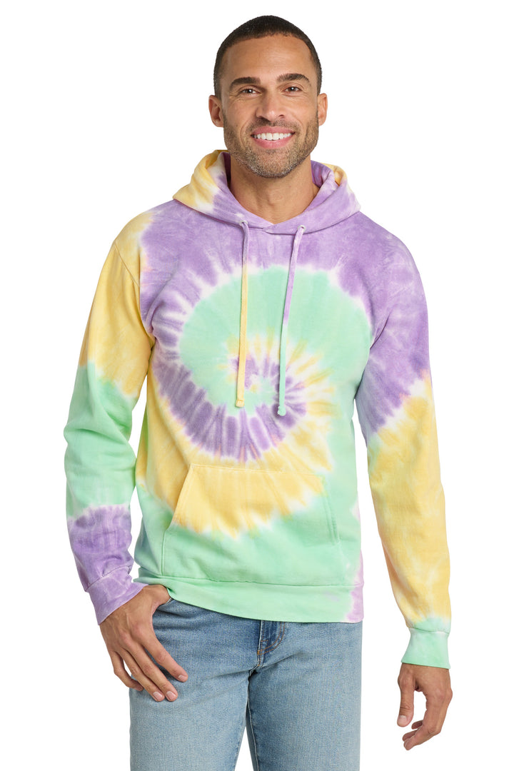 Port &amp; Co Tie-Dye Pullover Hooded Sweatshirt