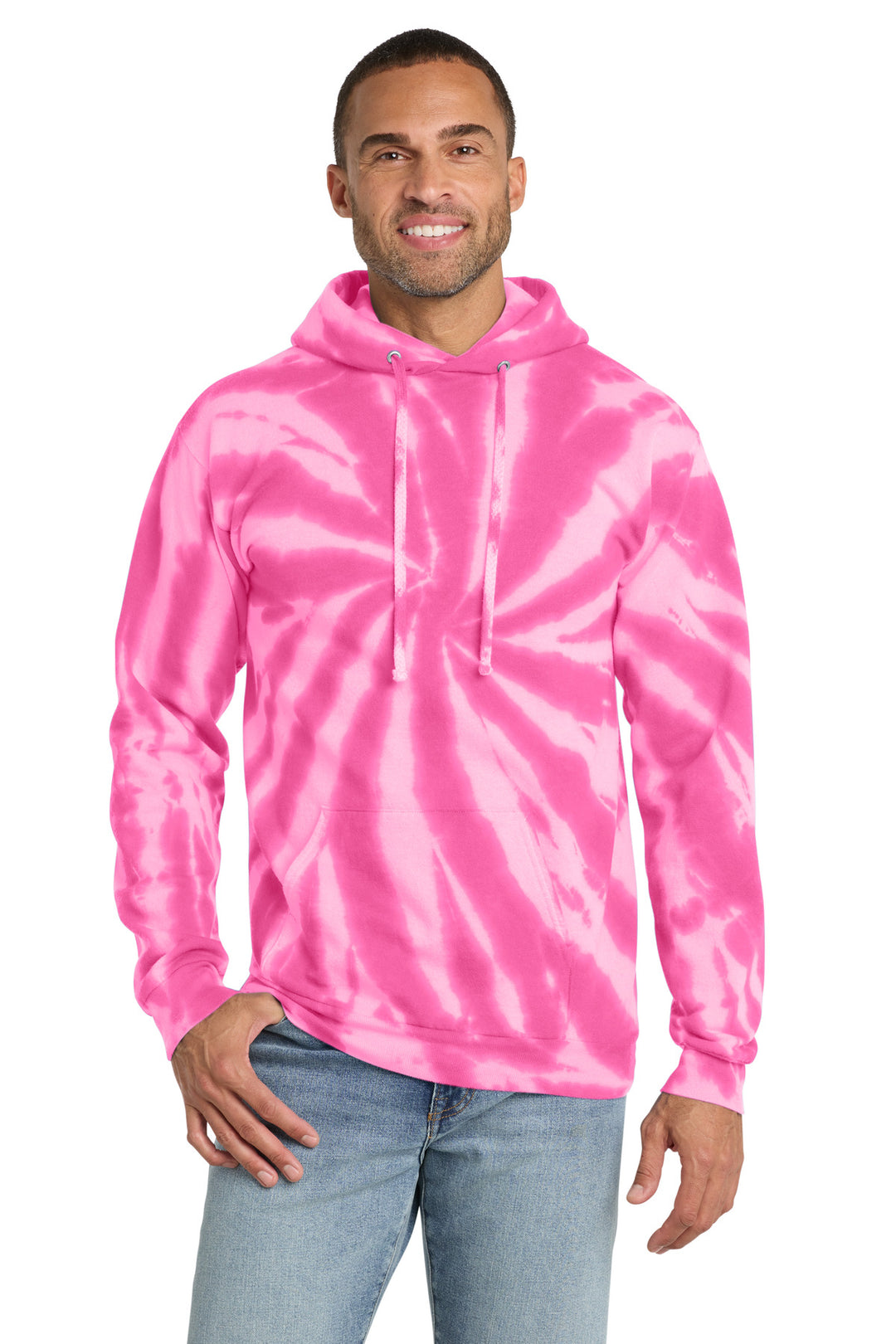 Port &amp; Co Tie-Dye Pullover Hooded Sweatshirt