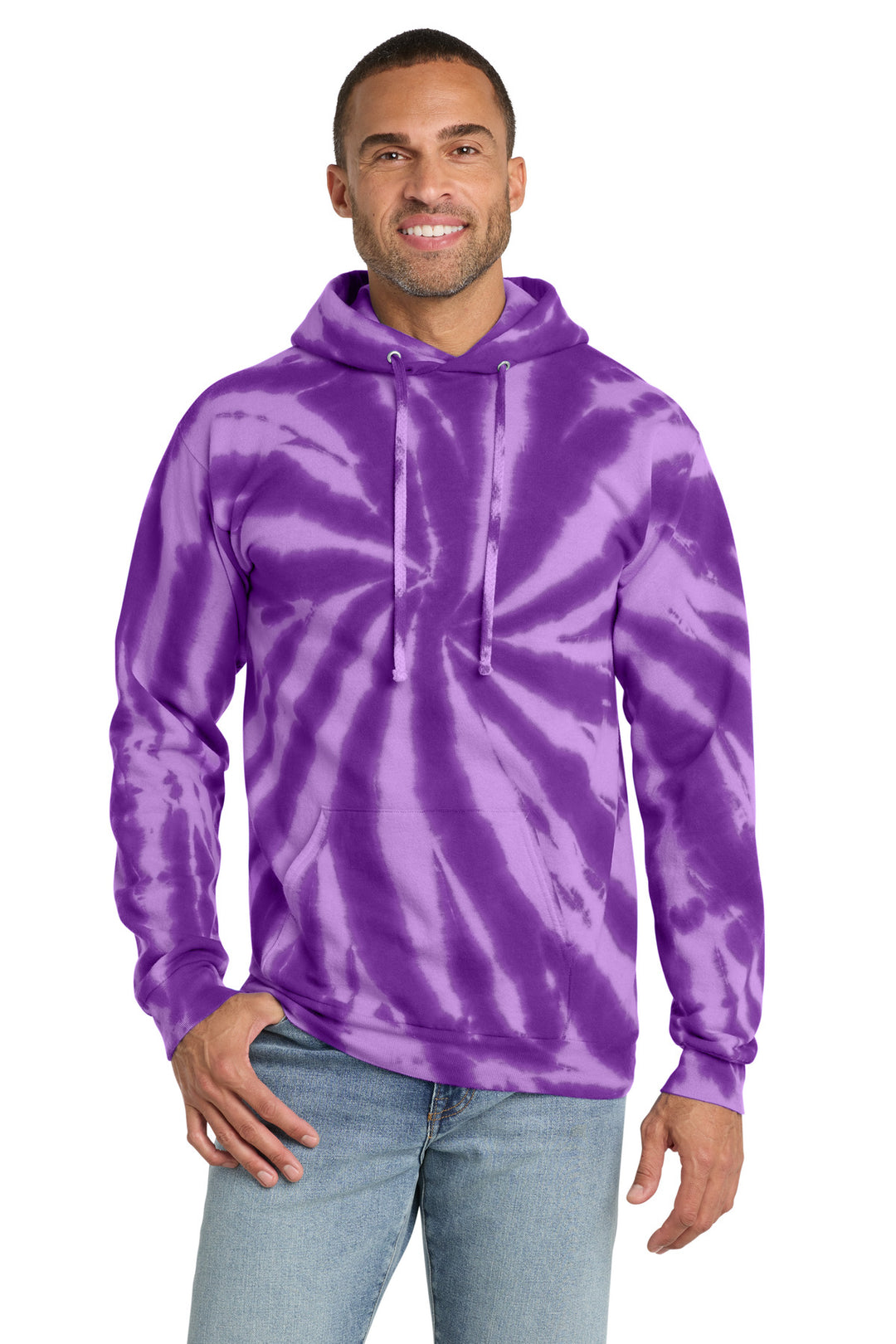 Port &amp; Co Tie-Dye Pullover Hooded Sweatshirt